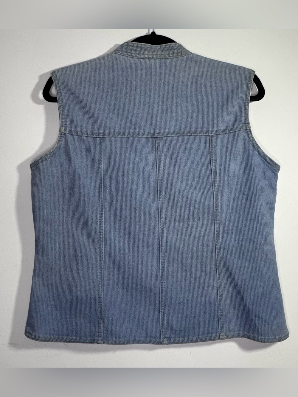 Star Wear Jeans Light Wash Denim Moto Vest Women’s Size Small Y2K Zip Front - Picture 2 of 4